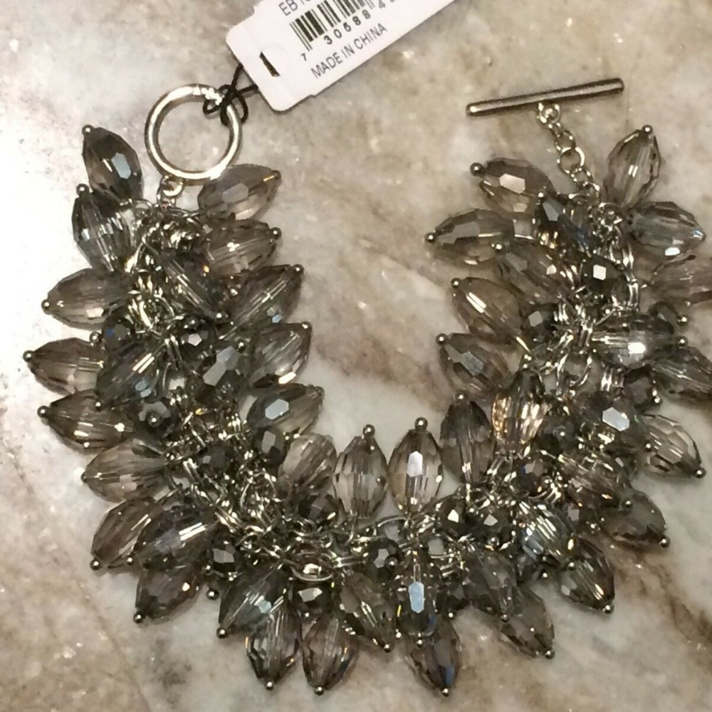 ABS Schwartz Briolette Toggle Bracelet SMOKEY GREY